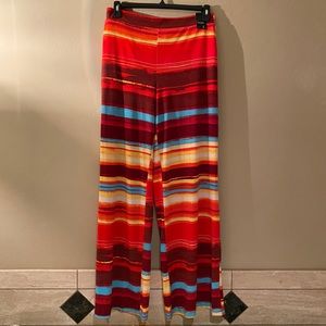 Striped New York & Company Stretch Palazzo Pants